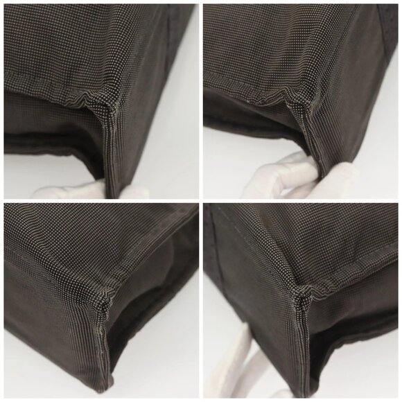 HERMES Her Line MM Hand Bag Canvas Gray Auth 121140 - Picture 16 of 16